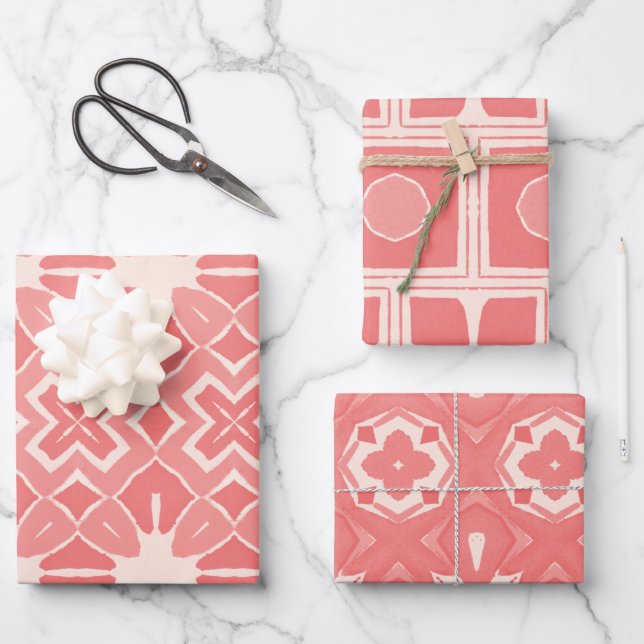 Art Deco duotone in pink design paper (Front)