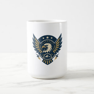 Art-Deco Eagle Emblem — Geometric Crest Coffee Mug