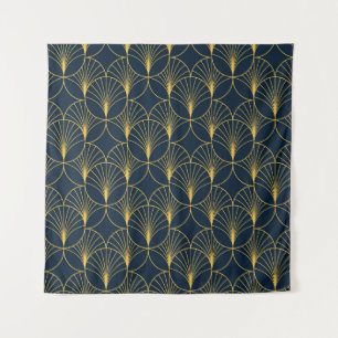 Art Deco Elegance: Fan Motifs Tapestry