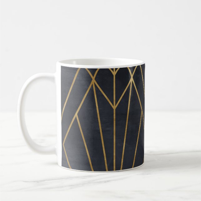 Art Deco Elegance: Geometric Glamour Coffee Mug (Left)
