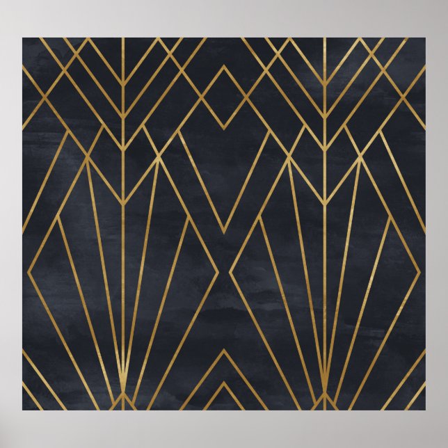 Art Deco Elegance: Geometric Glamour Poster (Front)