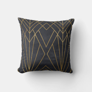 Art Deco Elegance: Geometric Glamour Throw Pillow