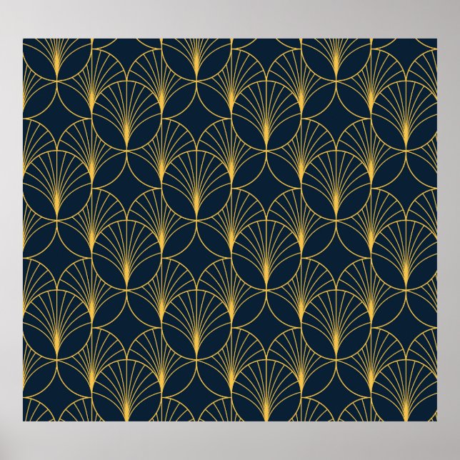 Art Déco Elégance : Motifs Ventilateurs (Devant)