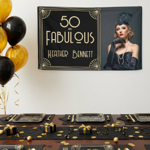 Art Déco élégant 50 ans et Anniversaire Fabuleux