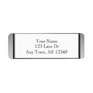 Art Deco Elegant Black and White Stripe