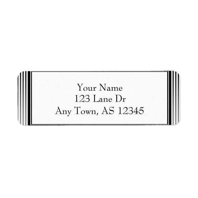 Art Deco Elegant Black and White Stripe (Front)