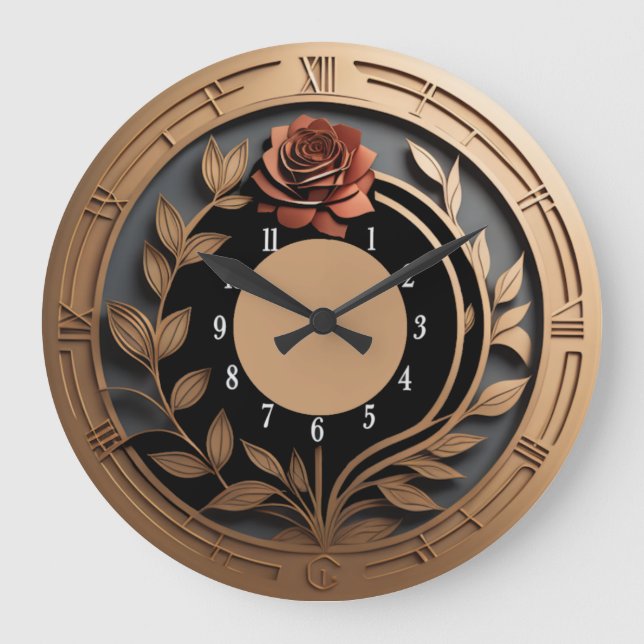 Art Deco elegant Large Clock (Front)