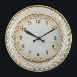 Art Deco Elegant Round Large Clock<br><div class="desc">Great clock design. You will love it like others. Be free to use this design for other product you like or to customize and add your text. Follow me for more. Thank you. Have a nice day.</div>