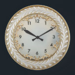 Art Deco Elegant Round Large Clock<br><div class="desc">Great clock design. You will love it like others. Be free to use this design for other product you like or to customize and add your text. Follow me for more. Thank you. Have a nice day.</div>