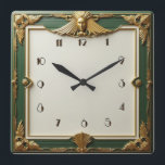 Art Deco Elegant Square Wall Clock<br><div class="desc">Great clock design. You will love it like others. Be free to use this design for other product you like or to customize and add your text. Follow me for more. Thank you. Have a nice day.</div>