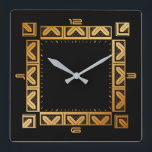 Art Deco elegant style Square Wall Clock<br><div class="desc">Great clock design. You will love it like others. Be free to use this design for other product you like or to customize and add your text. Follow me for more. Thank you. Have a nice day.</div>