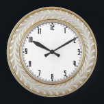 Art Deco Elegant Wall Large Clock<br><div class="desc">Great clock design. You will love it like others. Be free to use this design for other product you like or to customize and add your text. Follow me for more. Thank you. Have a nice day.</div>
