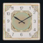 Art Deco Elegant Wall Square Wall Clock<br><div class="desc">Great clock design. You will love it like others. Be free to use this design for other product you like or to customize and add your text. Follow me for more. Thank you. Have a nice day.</div>