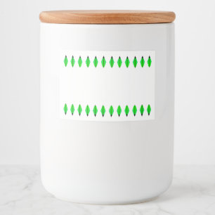 Art deco element in green food label