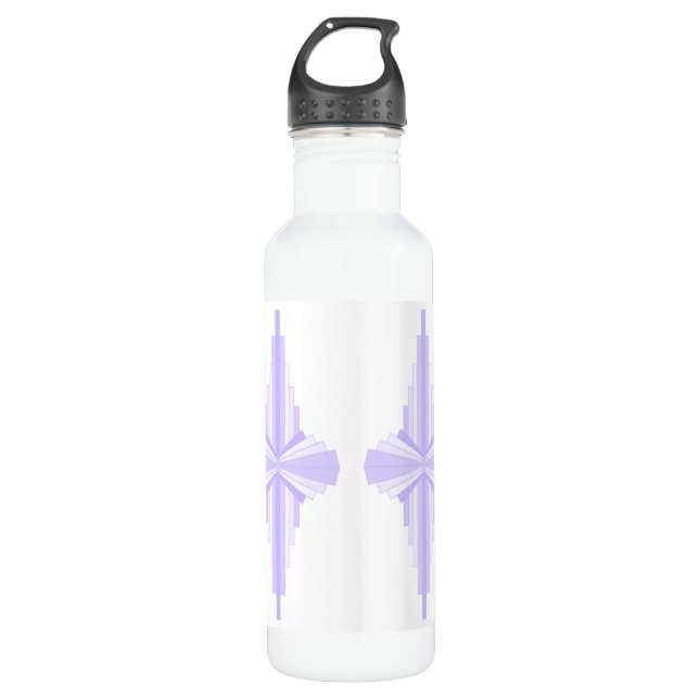 Art deco element in lilac & purple 710 ml water bo 710 ml water bottle (Front)