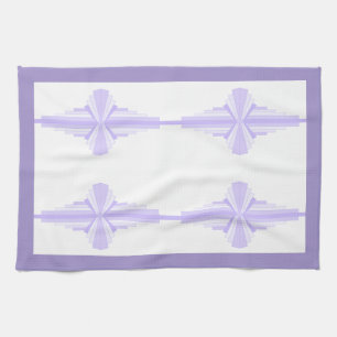 Art deco element in lilac & purple kitchen towel