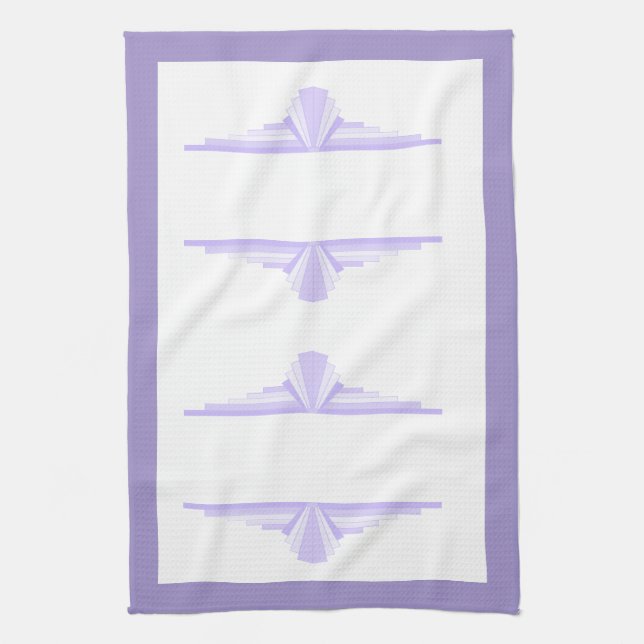 Art deco element in lilac & purple TeaTowels Kitchen Towel (Vertical)