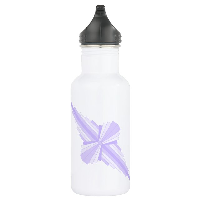Art deco element in lilac & purple Water Bottle (Right)