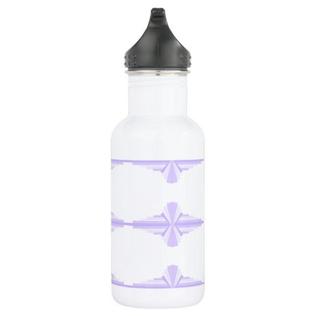 Art deco element in lilac & purple Water Bottle (Right)