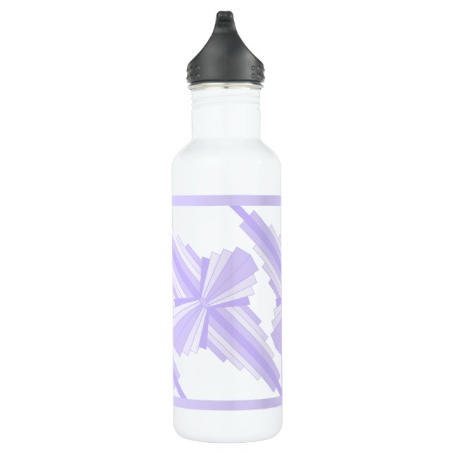 Art deco element in lilac & purple Water Bottle (Right)