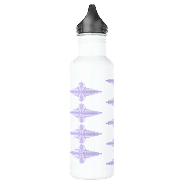 Art deco element in lilac & purple Water Bottle (Left)