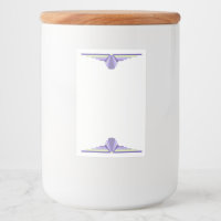 Art deco element in purple & lemon