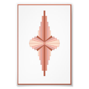Art deco elements in a rose gold palette photo print