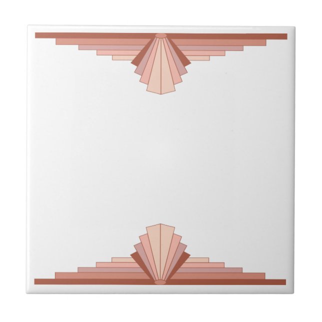 Art deco elements in a rose gold palette tile (Front)