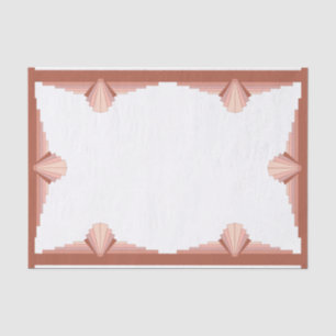 Art deco elements in a rose gold palette tissue paper