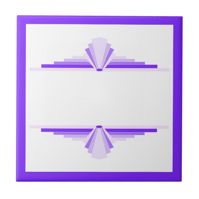 Art deco elements in deep and light purples tile (Front)