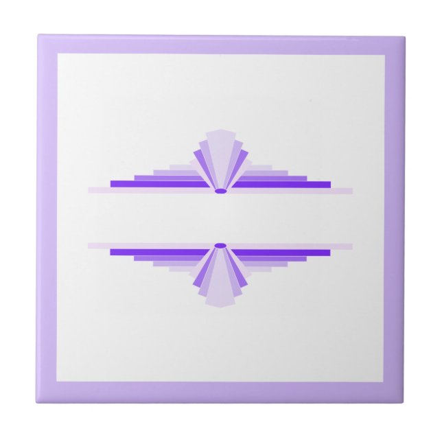 Art deco elements in deep and light purples tile (Front)