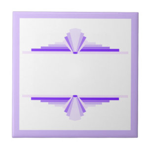 Art deco elements in deep and light purples tile