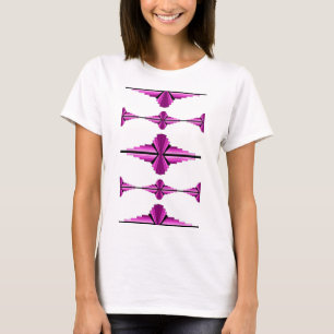 Art deco elements in deep pink T-Shirt