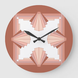 Art deco elements in full rose gold04 large clock