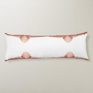 Art deco elements in full rose gold body pillow