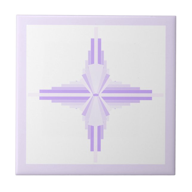 Art deco elements in light purples tile (Front)