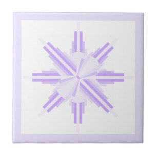 Art deco elements in light purples tile