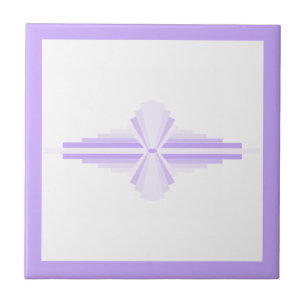 Art deco elements in light purples tile