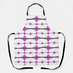 Art deco elements in pastel pink apron