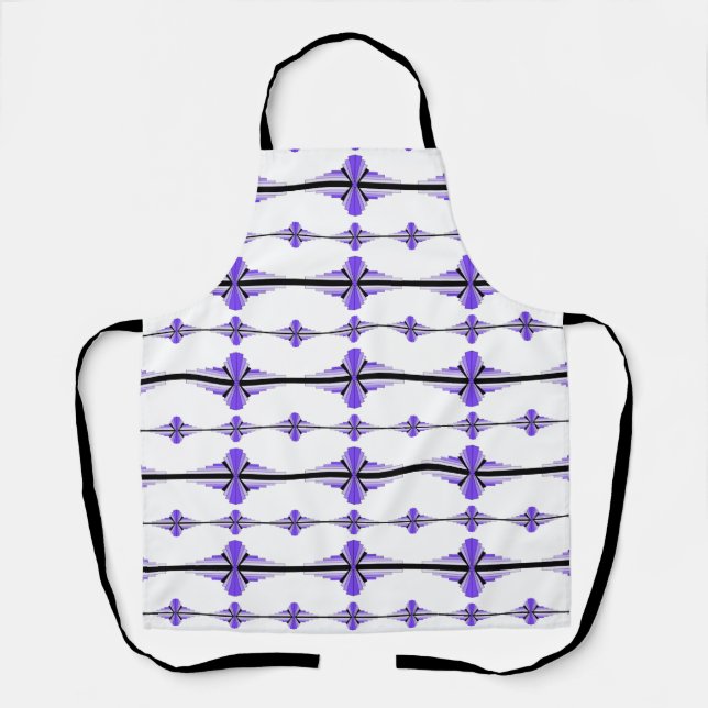 Art deco elements in pastel purple apron (Front)
