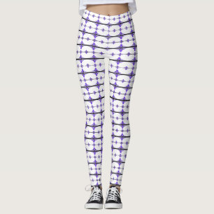 Art deco elements in pastel purple leggings