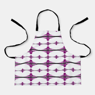 Art deco elements in pink apron