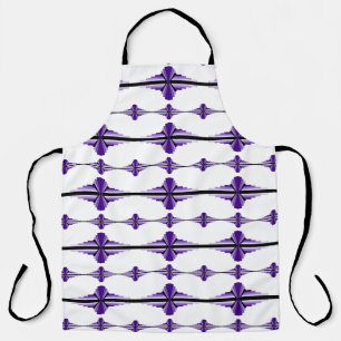 Art deco elements in purple apron