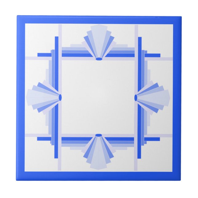 Art deco elements in rich blue tile (Front)