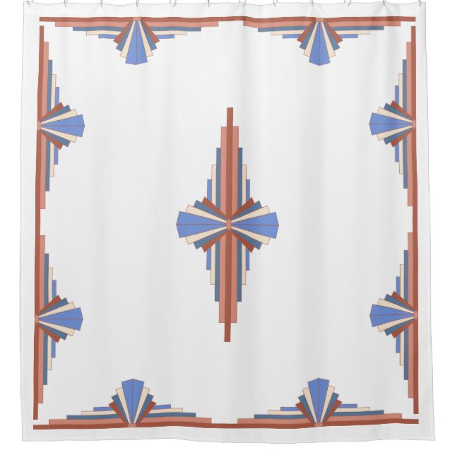 Art deco elements in rose gold & blue (Front)