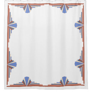 Art deco elements in rose gold & blue