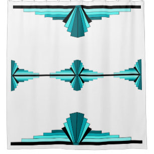 Art deco elements in teal green