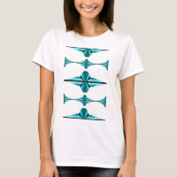 Art deco elements in teal green