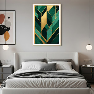 Art Déco Émeraude Vert Or