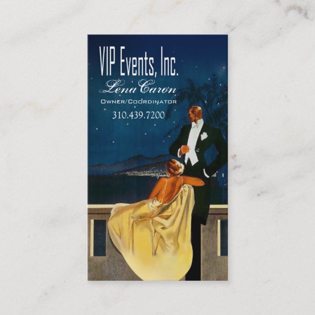 "Art Deco" - Event Planner, Coordinator Business Card (Front)